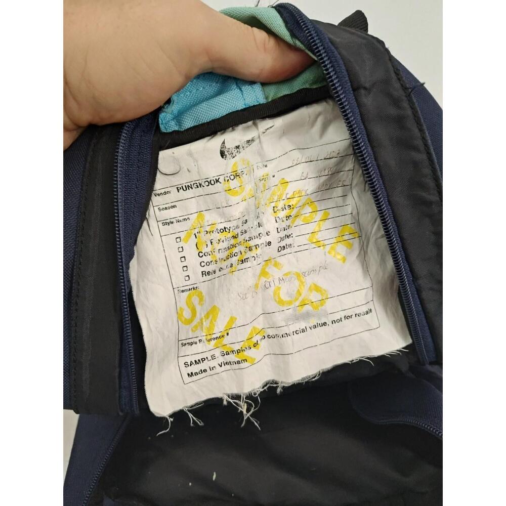 Vintage Nike Sample Backpack Blue BA2389 Nylon Polyester School Work‎ Travel - Picture 7 of 14
